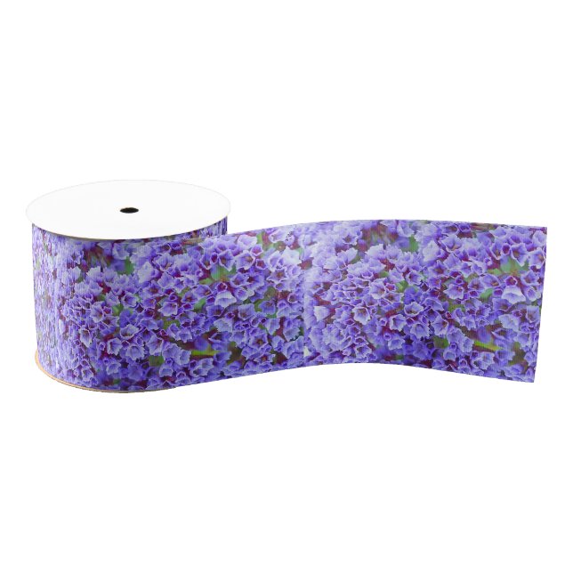 Purple Blooms in Spring Grosgrain Ribbon (Spool)