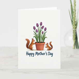 Purple Blooms Mothers Day Card