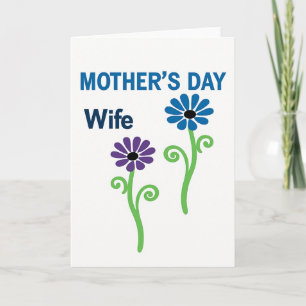Purple Blooms Mothers Day Wife Card