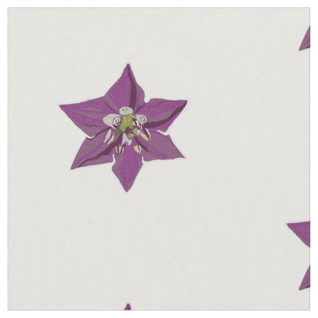 Purple Blossom Fabric (Close Up)