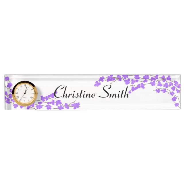 Purple Blossoms Nameplate (Front)