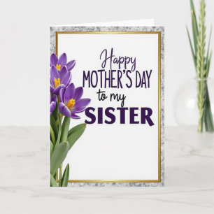 Purple Blossoms Sister Card