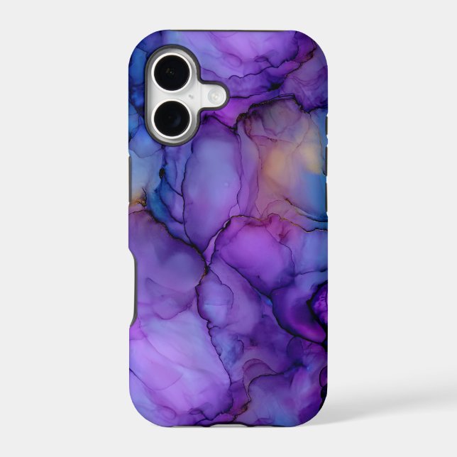 Purple Blue Alcohol Ink Marble (Back)