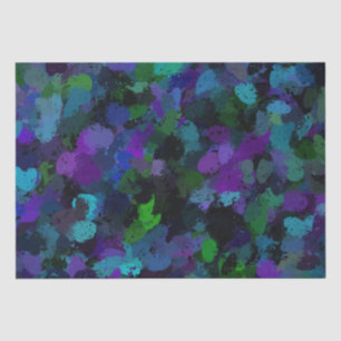 Purple, Blue and Black Abstract  Tissue Paper