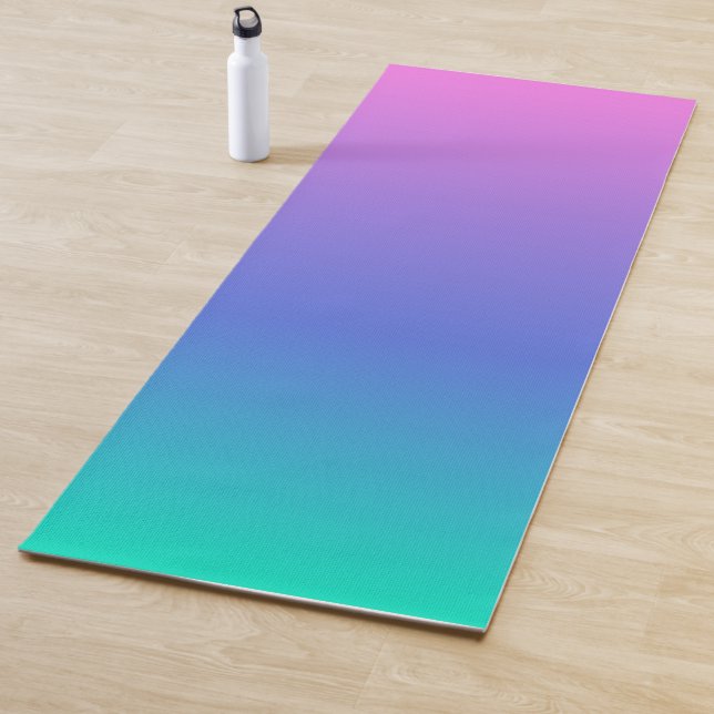 Purple blue and green ombre background yoga mat (In Situ)