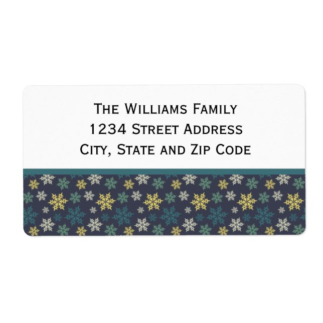 Purple Blue and Green Snowflake Pattern (Front)