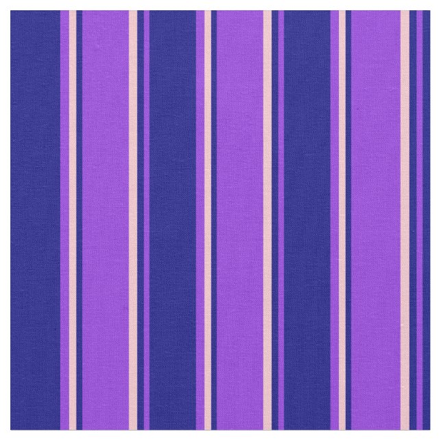 Purple, Blue, and Pink Coloured Pattern Fabric (Close Up)