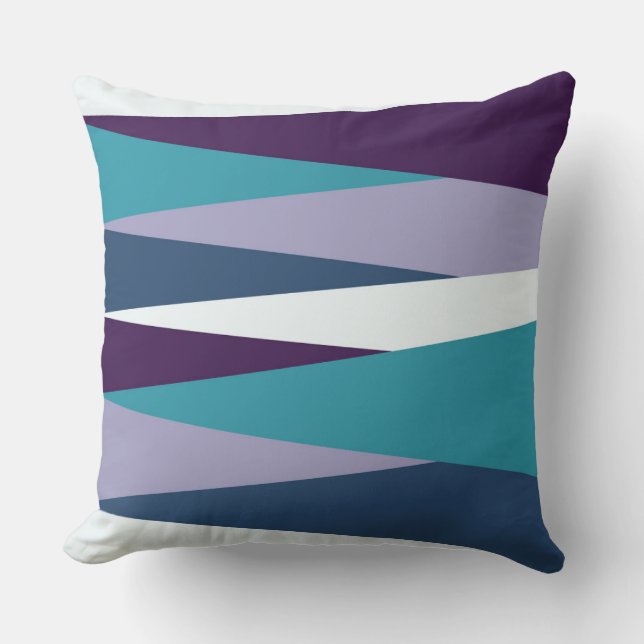 purple blue and white    cushion (Front)