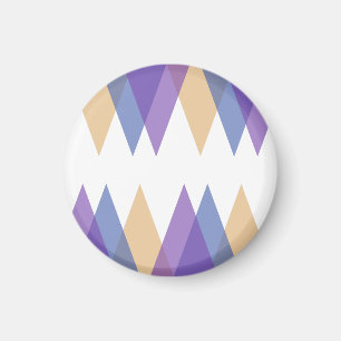 Purple, blue and yellow triangles magnet