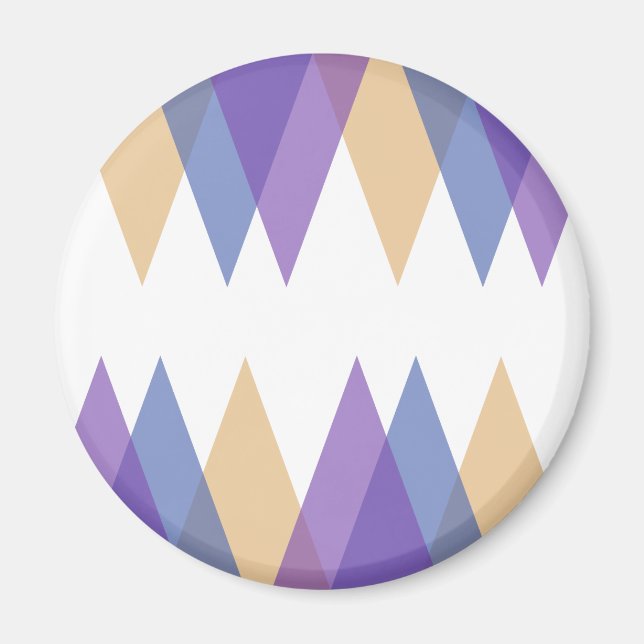 Purple, blue and yellow triangles magnet (Front)