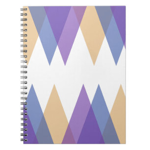 Purple, blue and yellow triangles notebook