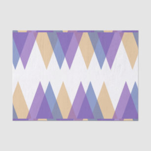 Purple, blue and yellow triangles tissue paper