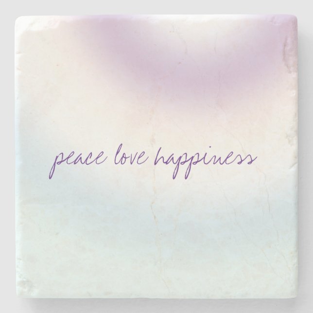 Purple Blue Blush Tie dye   Stone Coaster (Front)