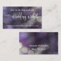 Purple Blue Bokeh Light 32 Wedding Website Address