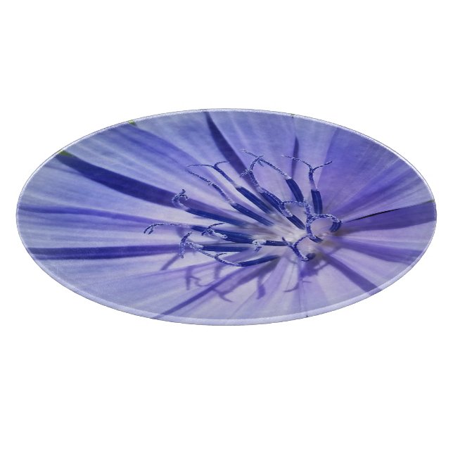 purple blue chicory cutting board (Corner)