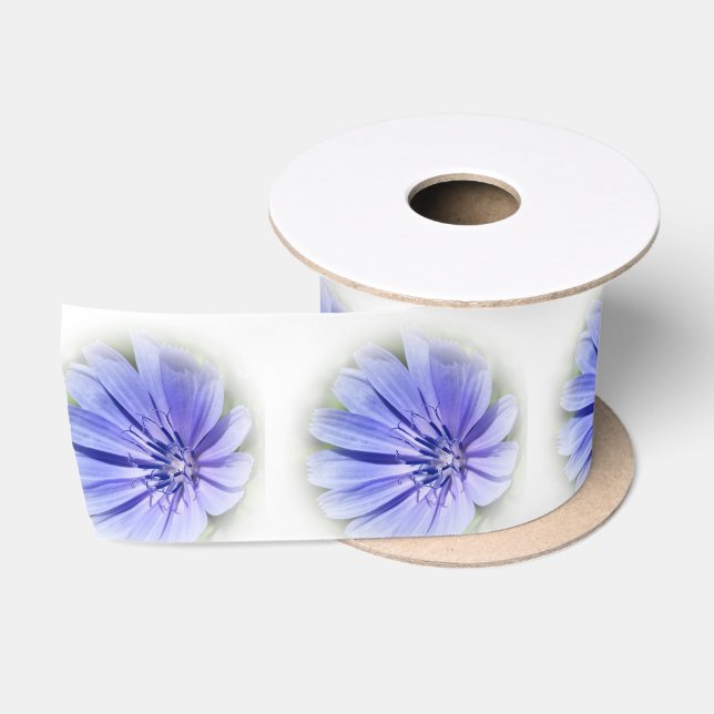 purple blue chicory satin ribbon (Spool)