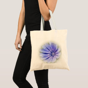 purple blue chicory tote bag