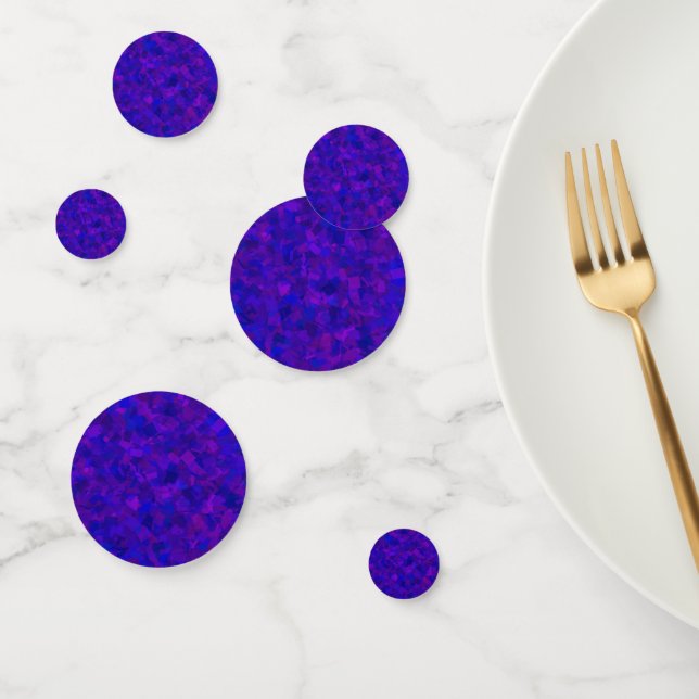 Purple Blue Confetti Cubism Abstract Pattern (Group)