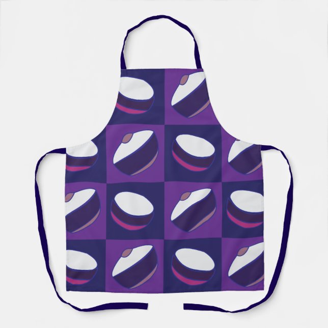 Purple Blue Cooking Bowl Kitchen  Apron (Front)