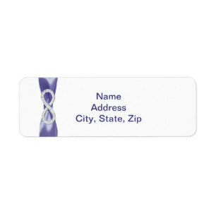 Purple Blue Diamond Infinity Address Labels