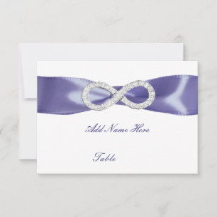 Purple Blue Diamond Infinity Table Place Card