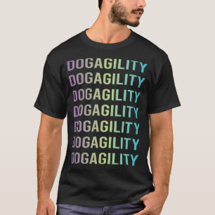 Purple Blue Dog Agility Training T-Shirt