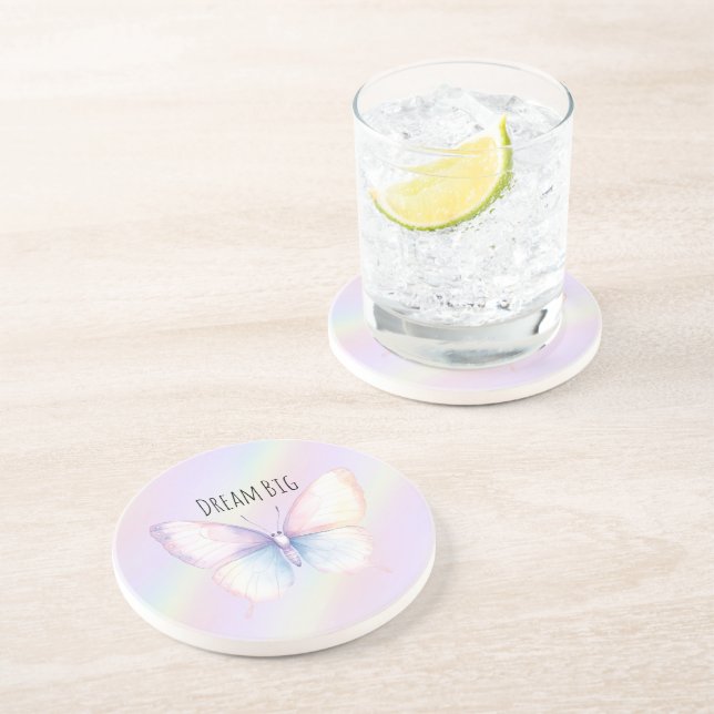 Purple Blue Dream Butterfly Coaster (Side)