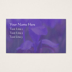 Purple Blue Flag Iris Flower Business Card