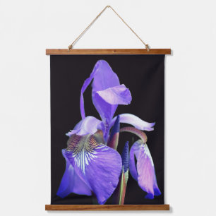 Purple Blue Flag Iris Flower Hanging Tapestry