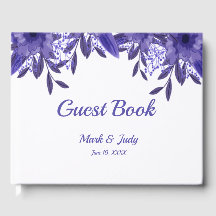 Purple Blue Floral Foliage Wedding