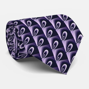 Purple Blue Floral Petal Digital Pattern Tie