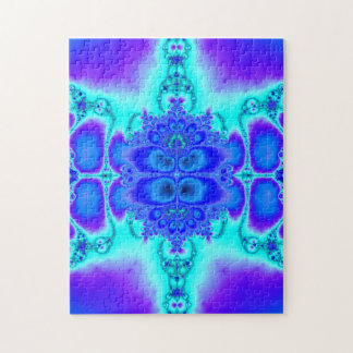 Purple & Blue Fractal Art Jigsaw Puzzle