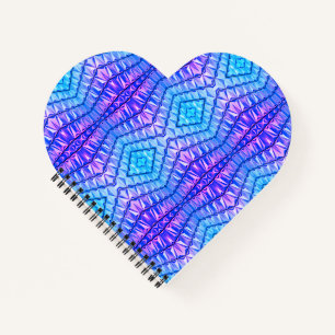 Purple & Blue Geometric Pattern Notebook