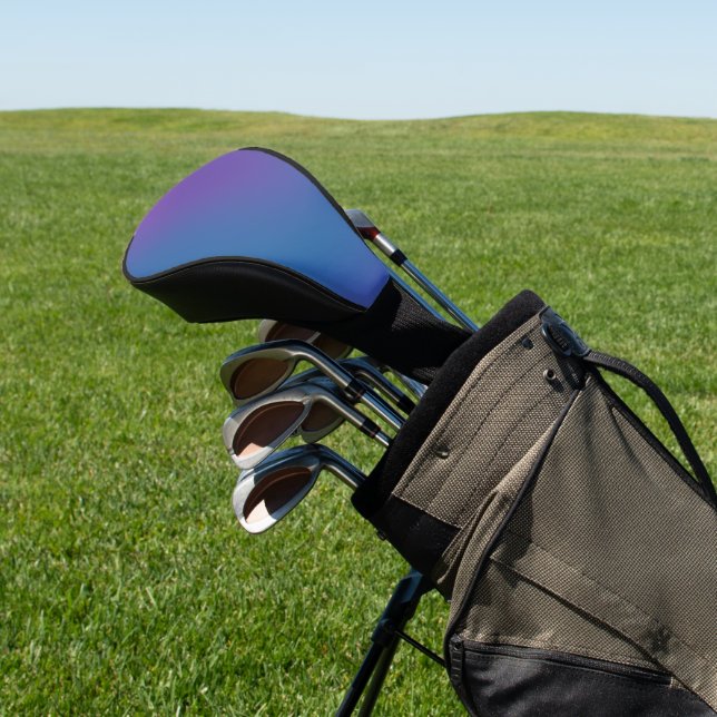 Purple Blue Gradient Golf Head Cover (In Situ)