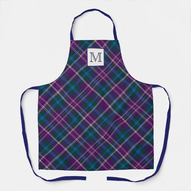 Purple, Blue & Green Plaid  Apron (Front)
