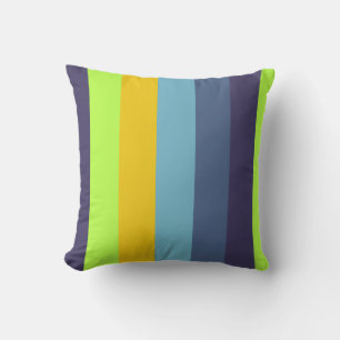 Purple Blue green yellow kids teen stripe solid Cushion