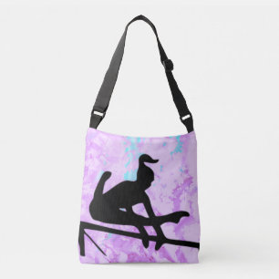 Purple / Blue Gymnastics Uneven Bars Personalised Crossbody Bag