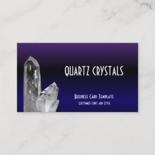 Purple Blue Healing Crystals Quartz Business Card