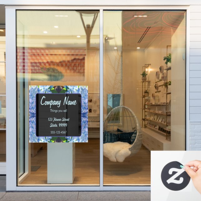 Purple Blue Hydrangeas Bouquets (Store Window)
