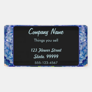 Purple Blue Hydrangeas Bouquets Banner