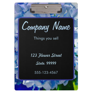 Purple Blue Hydrangeas Bouquets Clipboard
