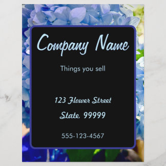 Purple Blue Hydrangeas Bouquets Flyer