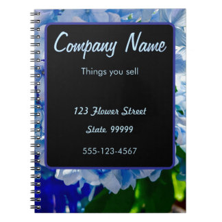 Purple Blue Hydrangeas Bouquets Notebook