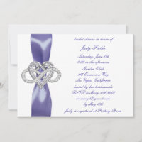 Purple Blue Infinity Heart Bridal Shower