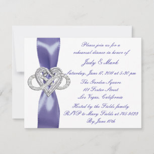 Purple Blue Infinity Heart Rehearsal Dinner