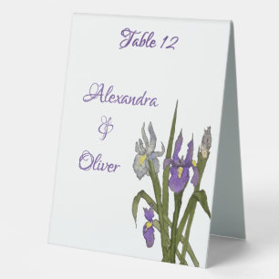 Purple & Blue Iris Watercolor Wedding