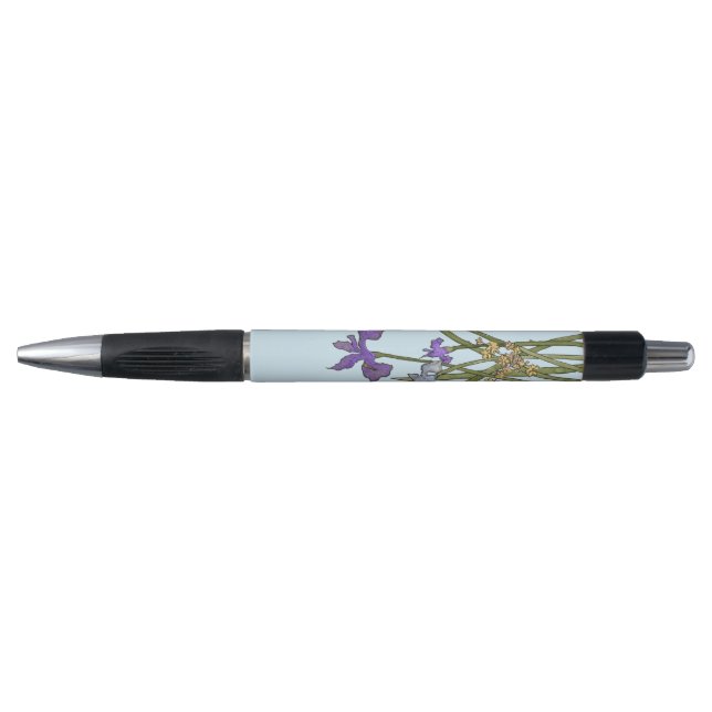 Purple & Blue Iris Watercolor Wedding (Front)
