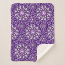 Purple Blue Kaleidoscope Pinwheel Mandala Pattern