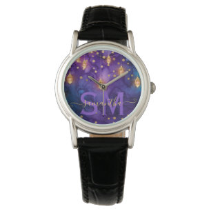 Purple & Blue Lantern Glow Monogram Watch