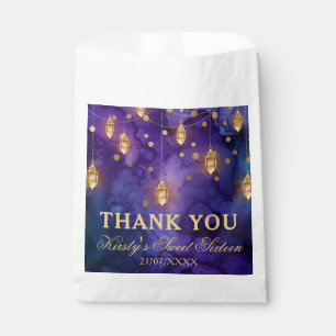 Purple & Blue Lantern Glow Sweet 16 Favour Bag